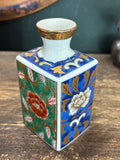 Small decorative Japanese vase with floral Famille Rose pattern