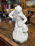 Mid-20th Century Soviet Porcelain Figure – Peasant Woman with Sheaf by Gorodnitsa Porcelain Factory