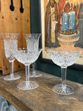 Pair of 1950s Bohemian Cut Crystal Coupes