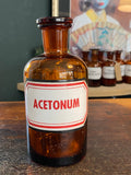 Vintage Apothecary Bottle- Acetonum