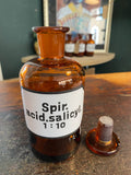 Vintage Apothecary Bottle- Spir.acid.salicyl.