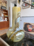 Large Mould-Blown Glass Vase in Swirled Earth Tones – 33.5cm