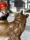 1950s East German Porcelain Figurine – Red Riding Hood and the Wolf – Weiss Kühnert & Co, Grafenthal