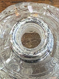 Vintage Cut Glass Scent Bottle with Birmingham Sterling Silver Collar, 1929