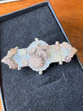 Antique Victorian Sterling Silver & Gold Floral Brooch, Birmingham 1886