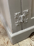 Antique Painted Pine Chiffonier/Washstand with Mirror Tiles
