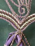 Rare Antique French Immortelles Glass Beaded Flower Wreath | 19th Century Church Decoration