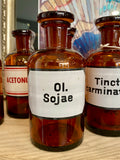 Vintage Apothecary Bottle- Ol. Sojae