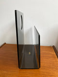 Vintage 1970s Ferguson Form Designs Smoked Lucite Magazine Rack – Mid-Century Modern Elegance