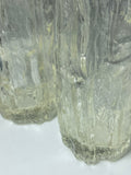 Vintage 1970s Ravenhead “Ravenglass” Bark-Textured Glass Vase – Clear, 16.5cm