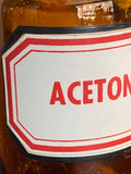 Vintage Apothecary Bottle- Acetonum