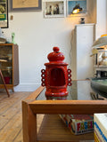 Vintage Pan Keramik Goebel Red Ceramic Tealight Holder, West Germany, 1970s