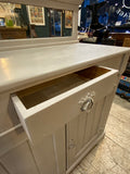 Antique Painted Pine Chiffonier/Washstand with Mirror Tiles