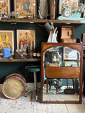 Edwardian Mahogany Mirror, Originally from a Wardrobe Door, c.1900–1920