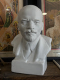 Vintage Bisque Porcelain Lenin Bust – Soviet Era, 23.5cm