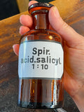 Vintage Apothecary Bottle- Spir.acid.salicyl.