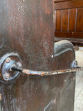 Antique Oak Church Pew with Carved Details – 126cm across