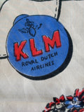 1950s Silk Airline Travel Scarf with Suitcase and Airline Logos