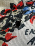 1950s Silk Airline Travel Scarf with Suitcase and Airline Logos