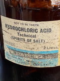 Vintage Empty Chemist Bottle – Hydrochloric Acid