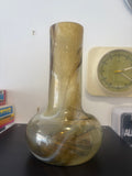 Large Mould-Blown Glass Vase in Swirled Earth Tones – 33.5cm