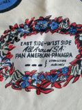 1950s Silk Airline Travel Scarf with Suitcase and Airline Logos