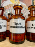 Vintage Apothecary Bottle- Tinct.carmin