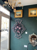 Rare Antique French Immortelles Glass Beaded Flower Wreath | 19th Century Church Decoration