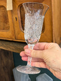 Pair of 1950s Bohemian Crystal Champagne Flutes
