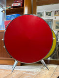 1970s Sofono Spacemaster Electric Heater – Red and Yellow Circular Space Age Design