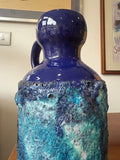 Large Vintage Marei Keramik Fat Lava Vase with Handle – Mid-Century West German Pottery