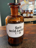 Vintage Apothecary Bottle- Spir.acid.salicyl.