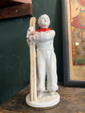 1950s Lomonosov Porcelain Figurine – Girl Skier by Elizabeth N. Lupanova – 21cm High