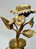 Late 19th Century French Art Nouveau Gilded Cherub Candle Holder – Marble Base