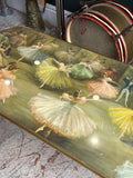 Vintage 1950s Coffee Table with Ballet Dancers Design and Dansette Legs