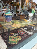 Vintage 1950s Coffee Table with Ballet Dancers Design and Dansette Legs