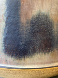 Large 1970s Iden Pottery Rye Table Lamp with Original Woven Shade