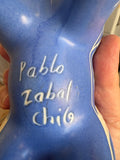 Base signature of Pablo Zabal Chile on vintage ceramic horse.