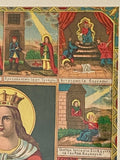 19th Century Russian Lithograph of Saint Barbara – Framed Antique Religious Artwork