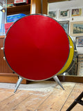 1970s Sofono Spacemaster Electric Heater – Red and Yellow Circular Space Age Design