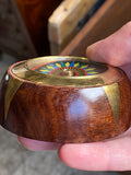 Charming Vintage Wooden & Brass Table Compass – Fully Functional