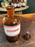 Vintage Apothecary Bottle- Acetonum