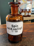 Vintage Apothecary Bottle- Spir.acid.salicyl.