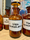 Vintage Apothecary Bottle- Liqu.ammon.anis