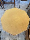 Victorian Octagonal Wooden Gypsy Table – Bobbin Legs & Velvet Top