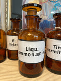 Vintage Apothecary Bottle- Liqu.ammon.anis