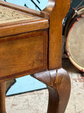 Vintage Queen Anne Revival Piano Stool with Storage – Walnut, c.1930s