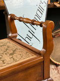 Vintage Queen Anne Revival Piano Stool with Storage – Walnut, c.1930s