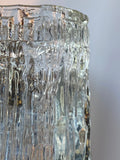 Vintage 1970s Ravenhead “Ravenglass” Bark-Textured Glass Vase – Clear, 16.5cm