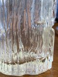 Vintage 1970s Ravenhead “Ravenglass” Bark-Textured Glass Vase – Clear, 16.5cm
